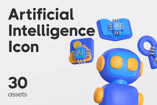 30 Artificial Intelligence Icon 3d pack of graphics and illustrations