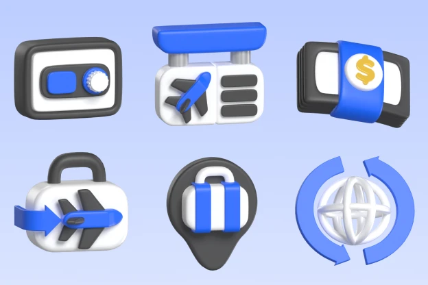 30 Flight Icons 3d pack of graphics and illustrations