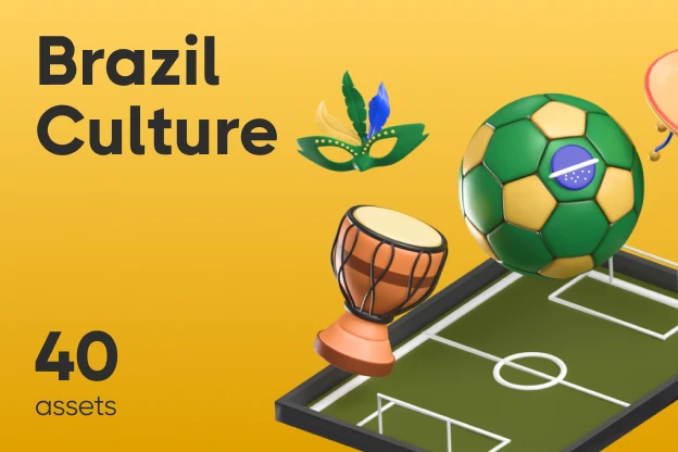 40 Brazil Culture 3d pack of graphics and illustrations