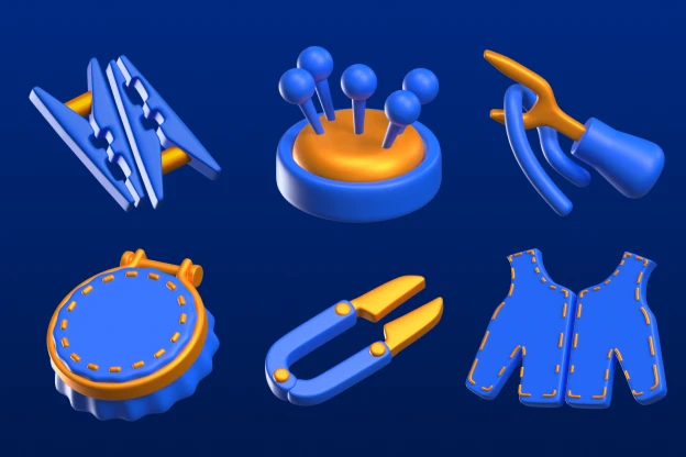 26 Sewing Icons 3d pack of graphics and illustrations