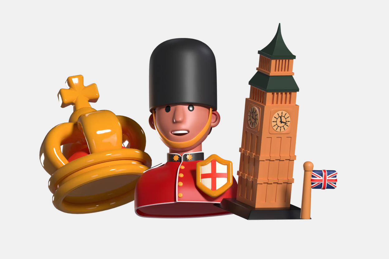 35 UK Culture 3d pack of graphics and illustrations
