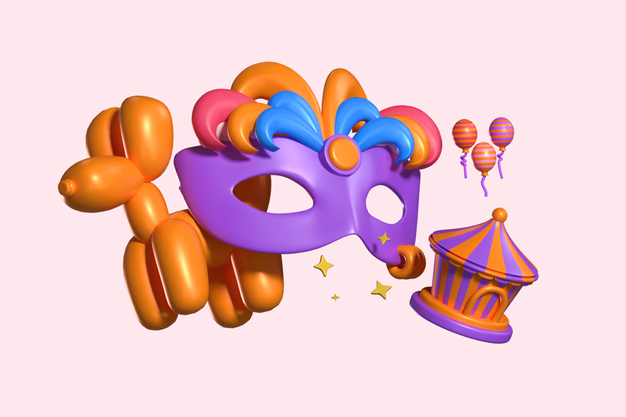 30 Carnival Icons 3d pack of graphics and illustrations