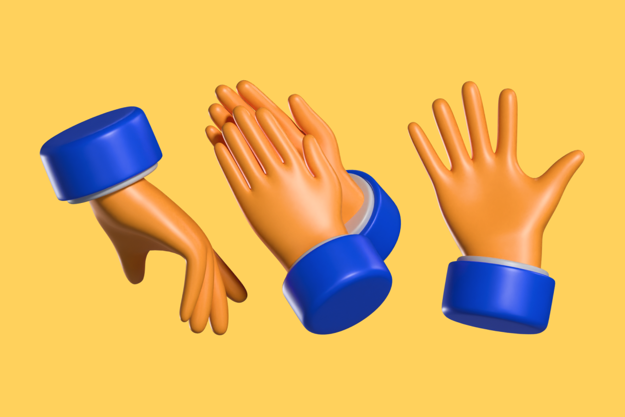 39 Emoji Hand Gesture 3d pack of graphics and illustrations