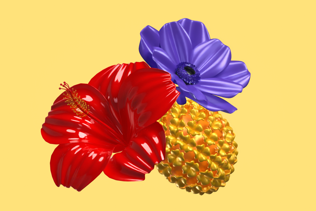 40 Realistic Flower 3d pack of graphics and illustrations