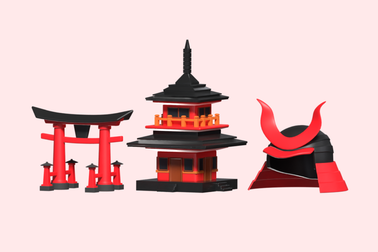 30 Japanese Culture 3d pack of graphics and illustrations