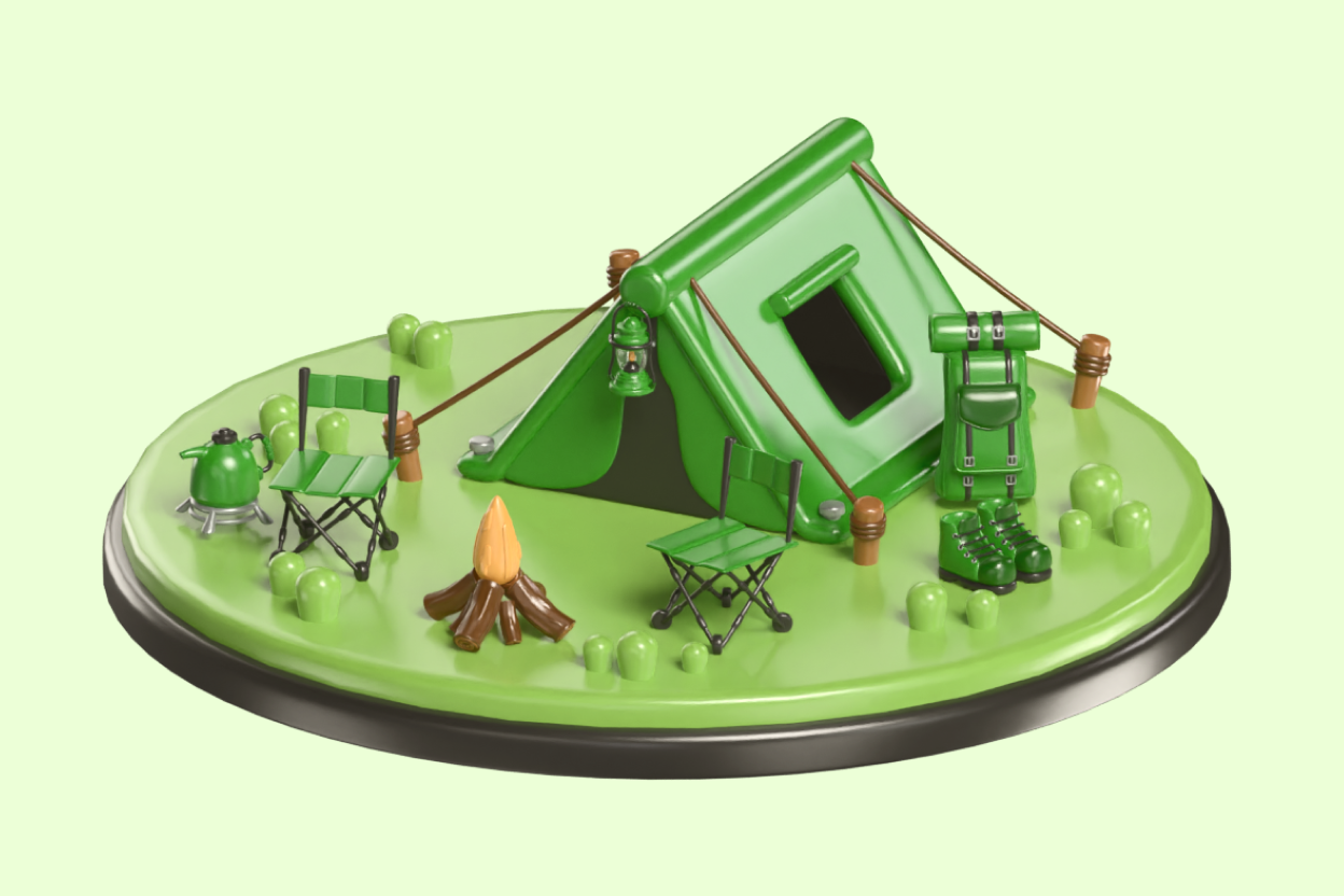 20 Camping 3d pack of graphics and illustrations