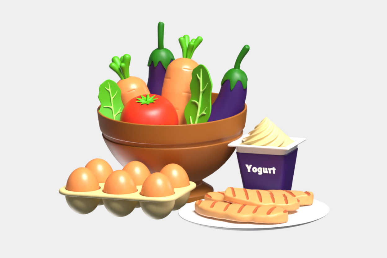 30 Sports Diet 3d pack of graphics and illustrations
