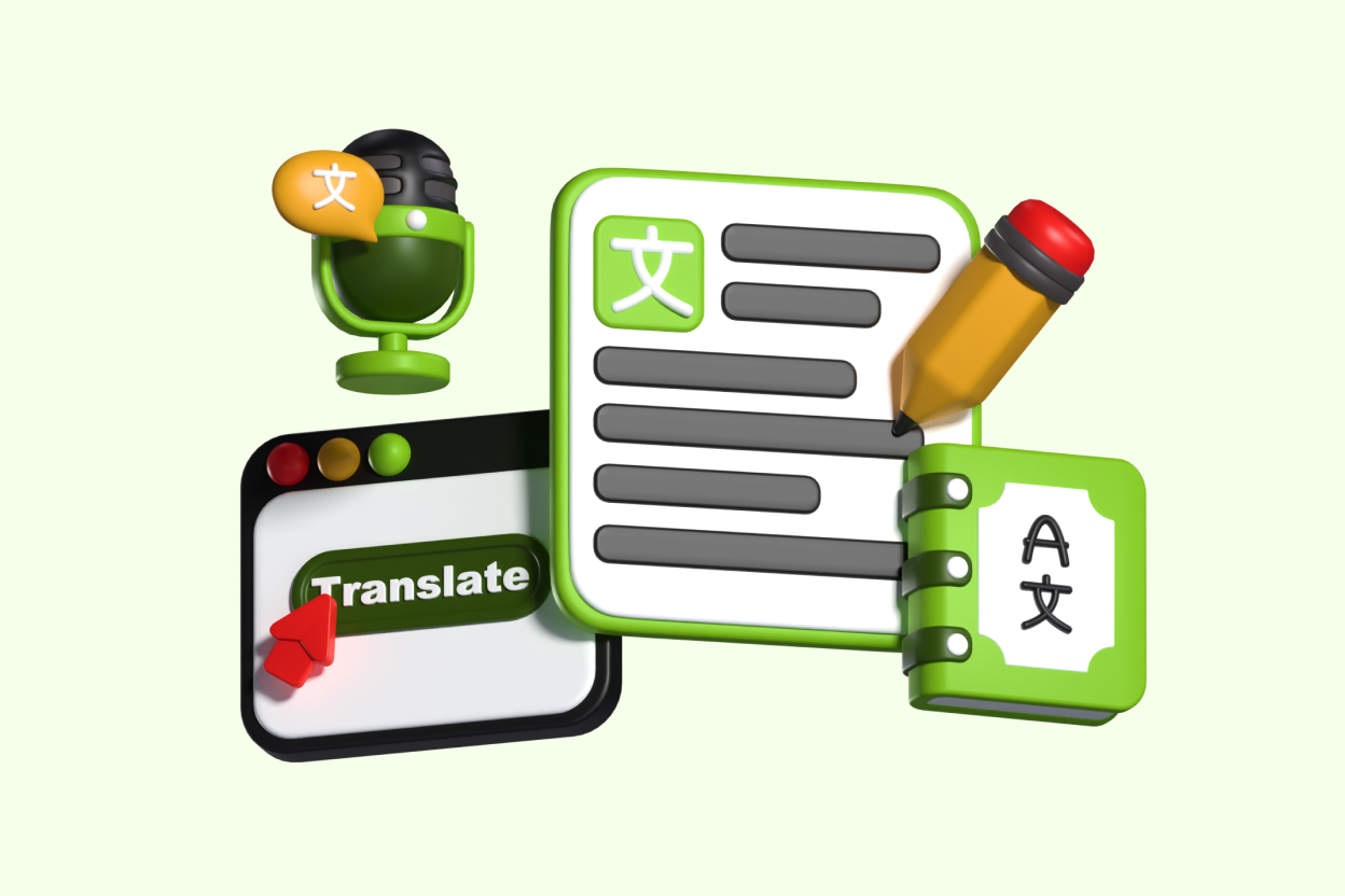 24 Learning Languages 3d pack of graphics and illustrations