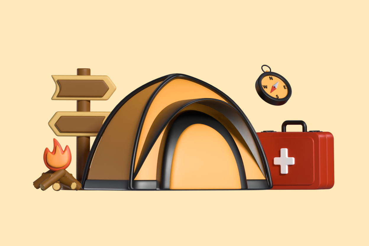 15 Camping Stuff 3d pack of graphics and illustrations