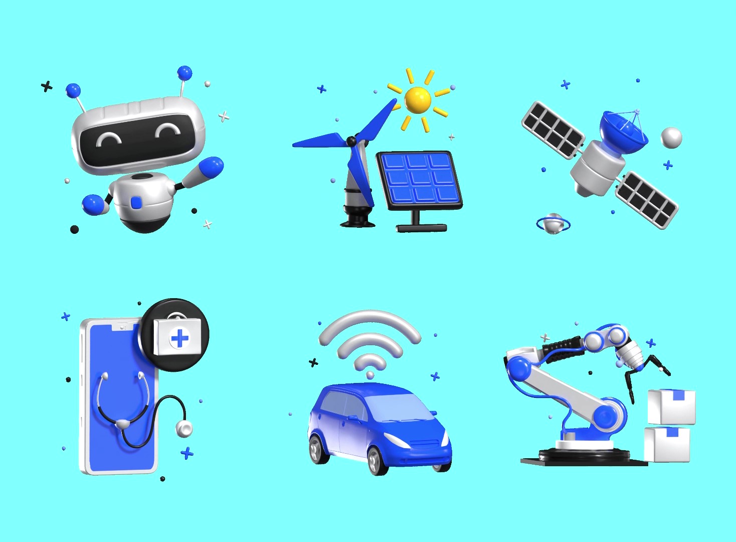26 Technology 3D Animated Icons 3d pack of graphics and illustrations