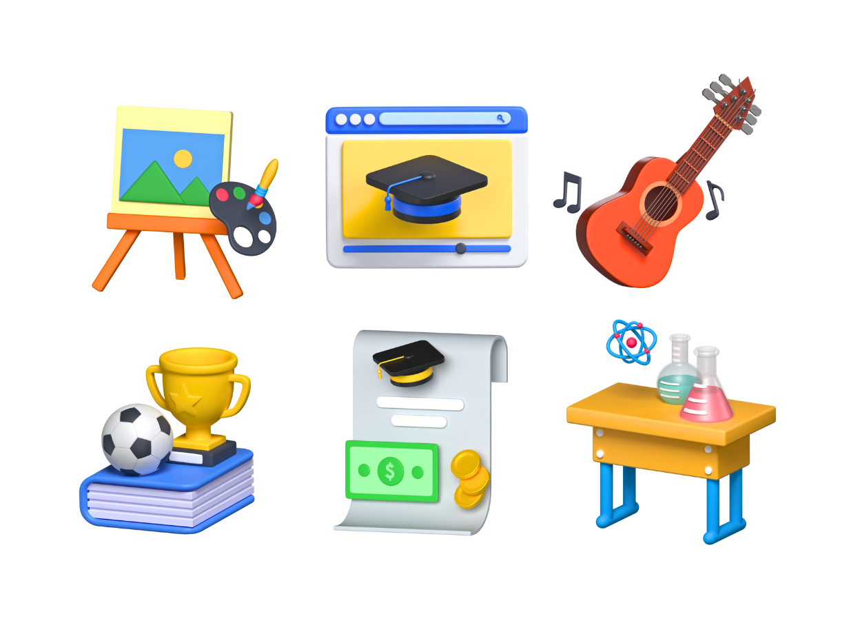 9 Educación Vol. 5 3d pack of graphics and illustrations