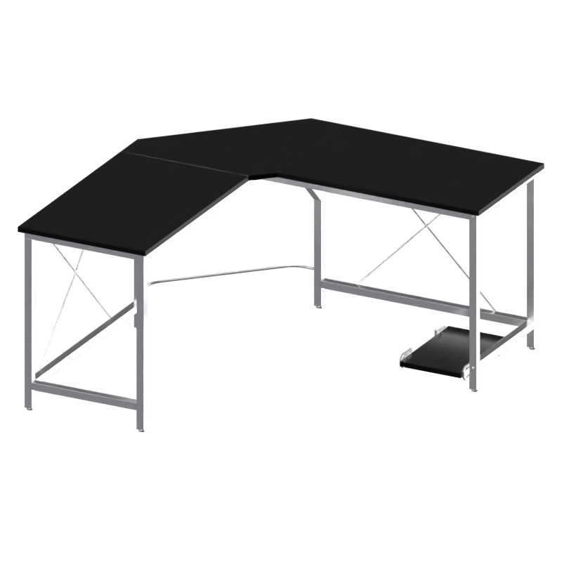 Moderne Schreibtisch Ecke mit PC Basis 3D Modell