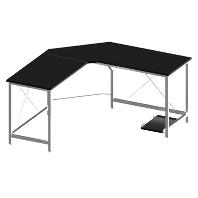 Modern Desk Corner With PC Base 3D Model 3D Graphic