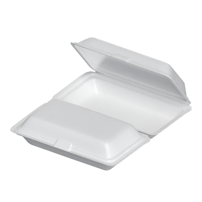 Opened And Closed Long Disposable Food Package Containers 3D Model 3D Graphic