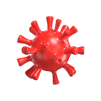 3D Virus Icon Model 3D Graphic