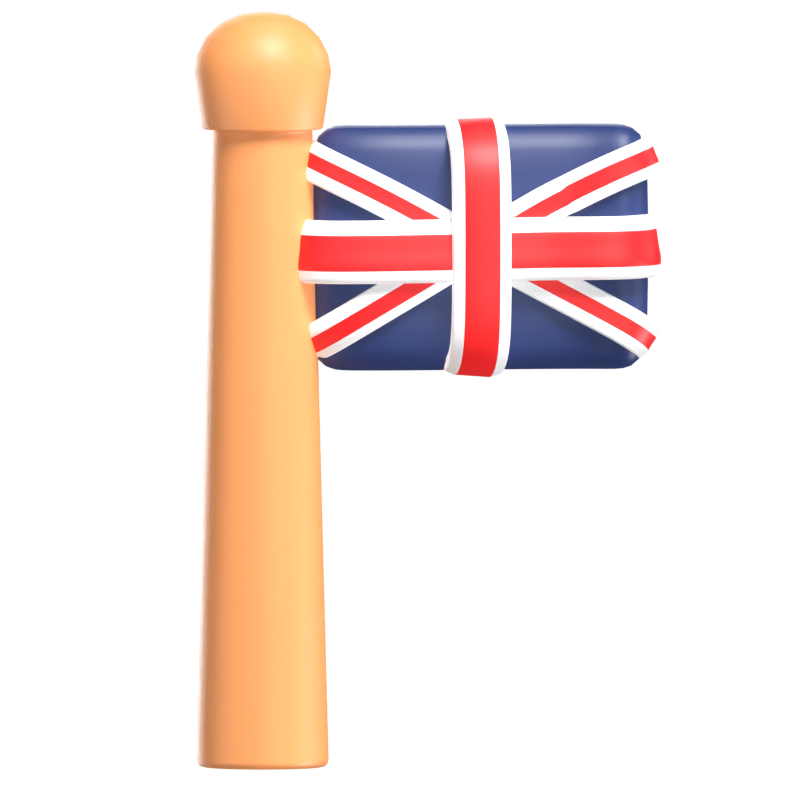 3D United Kingdom Flag