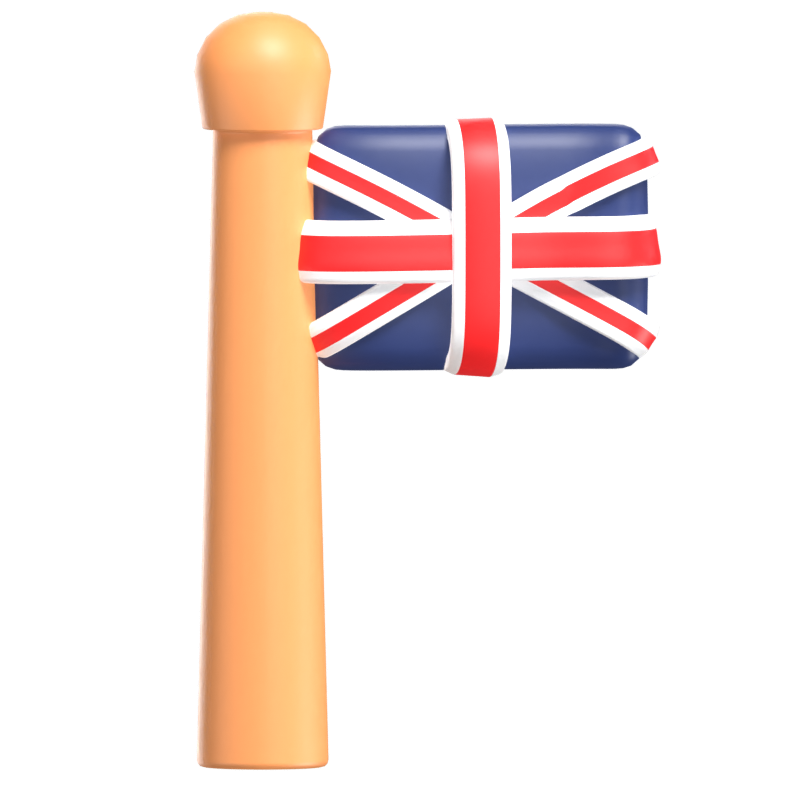 3D United Kingdom Flag 3D Graphic