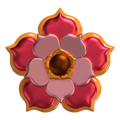 3D Flower Shapes Beautiful Colors 3D Graphic