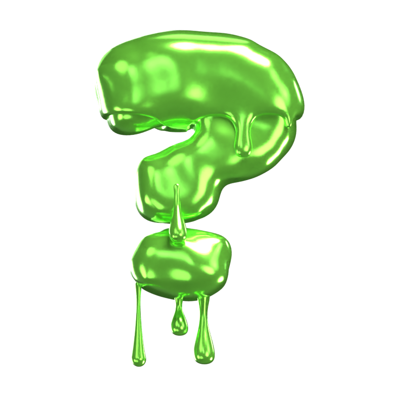 Question Mark    Symbol 3D Shape  Slime Text 3D Graphic