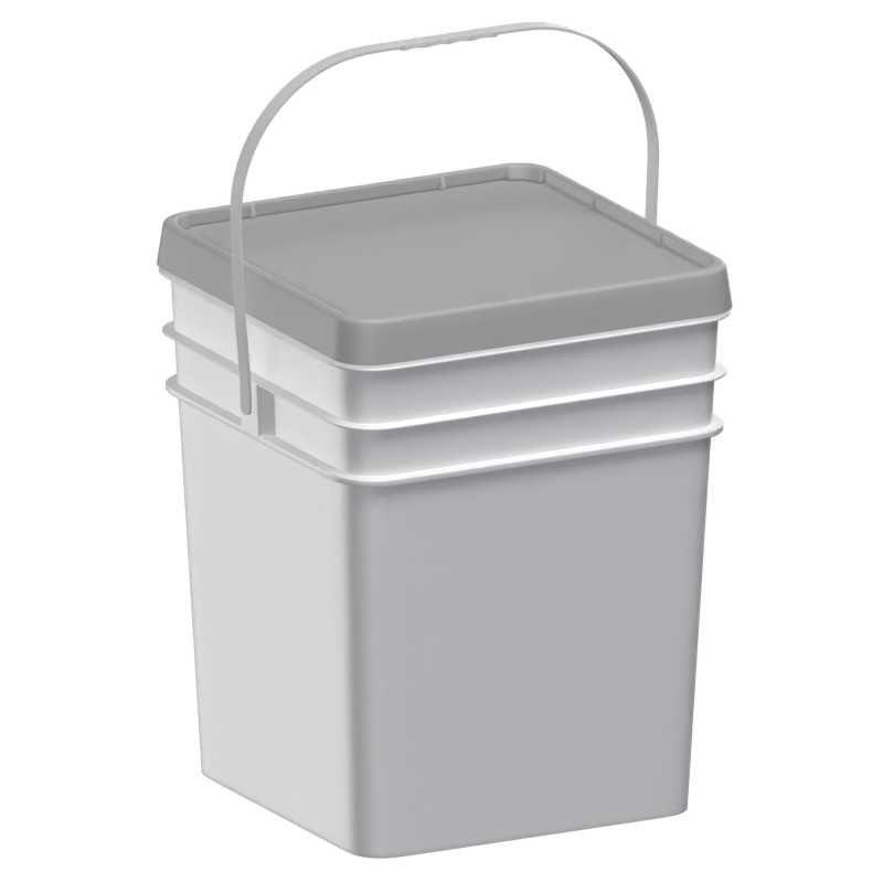 Long Square Shaped Blank Paint Bucket 3D Model