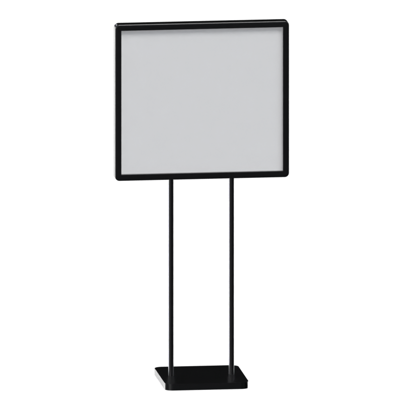 Standing Two Pole Banner Frame 3D Model