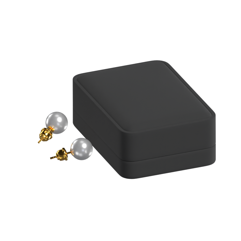 Pendent Pearl Earrings With Jewelry Box 3D Model