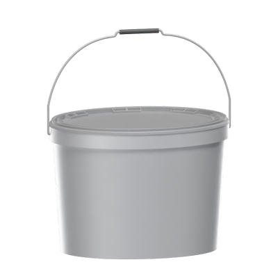 Oval Shaped Blank Paint Bucket 3D Model 3D Graphic