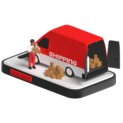 Shipping Solutions 3D Scene 3D Illustration