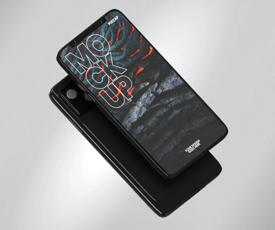 Animated Two Mobile Phone Rotated 3D Mockup 3D Template