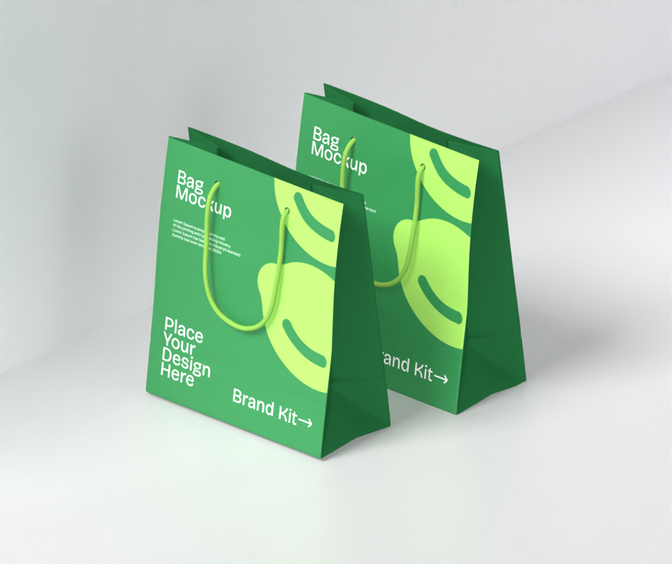 Bags 3D Mockup Essential Branding Brand Kit 3D Template