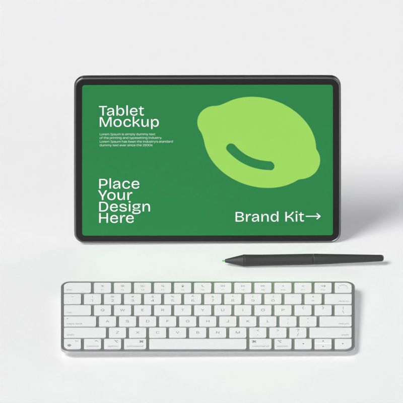 Tablet 3D Mockup Essential Branding Brand Kit 3D Template