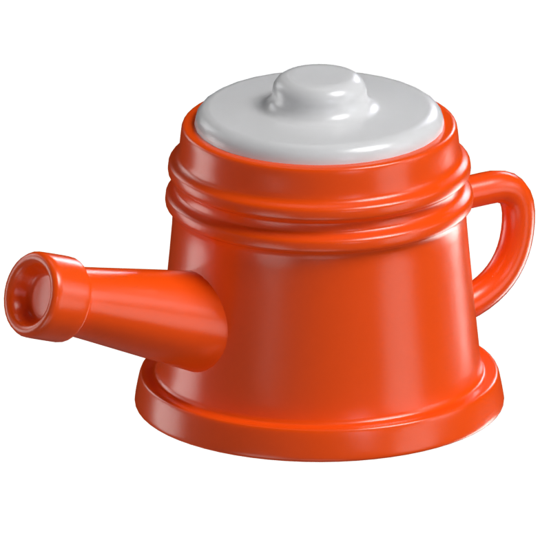 3D Red Watering Can Stylish Irrigation