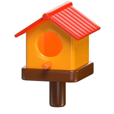 3D Birdhouse Model Charming Haven For Feathered Friends 3D Graphic