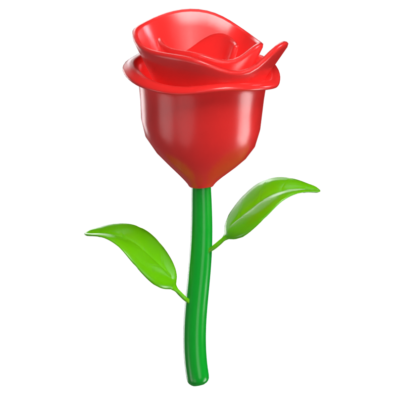 3D Rose Modell Elegantes Symbol der Liebe und Schönheit 3D Graphic