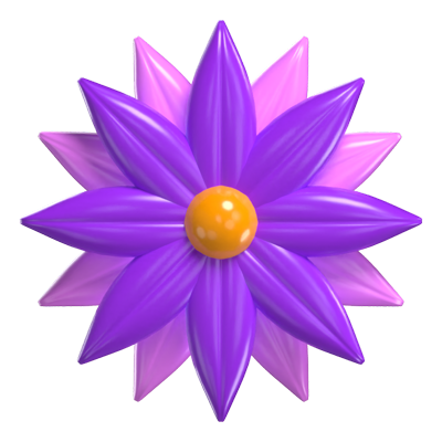 3D Flower Model Nature's Exquisite Blossom 3D Graphic