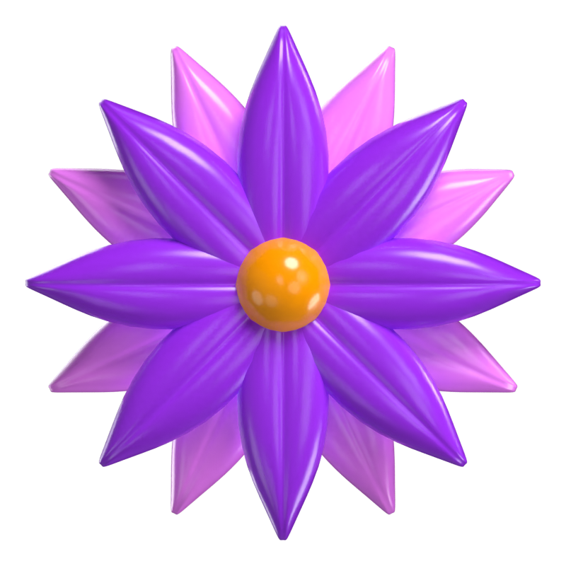 3D Flower Model Nature's Exquisite Blossom 3D Graphic