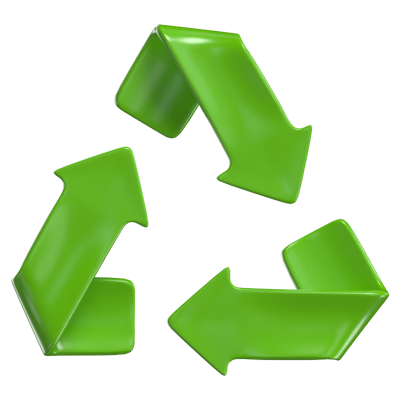 3d recycle sign model symbol für nachhaltigkeit und umweltbewusstsein 3D Graphic