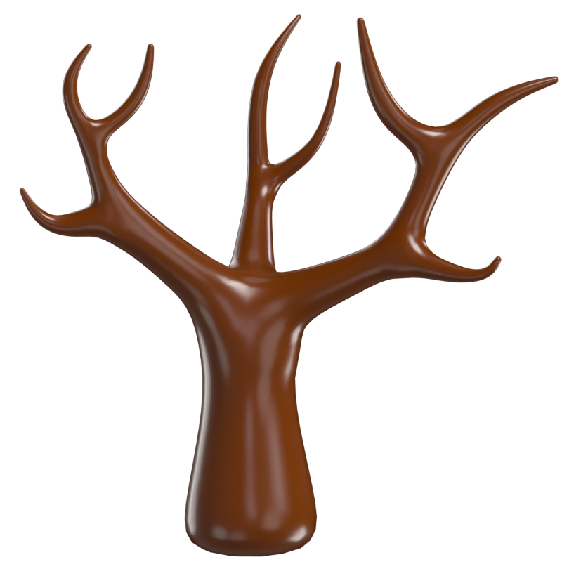 Modelo 3D de árbol seco Símbolo de resistencia e intemporalidad 3D Graphic