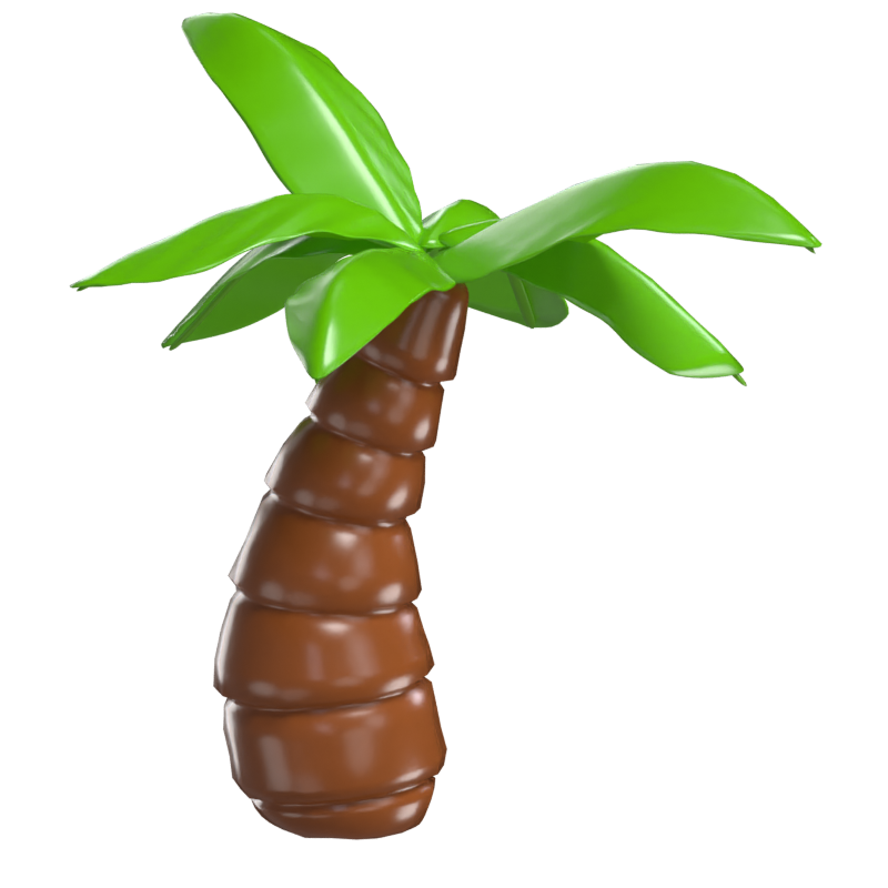 3D Palm Tree Model Iconic Emblem Of Tropical Paradise 3D Graphic