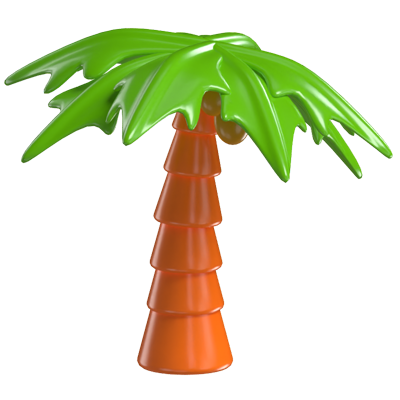 3D Coconut Tree Model Iconic Symbol Of Tropical Paradise 3D Graphic