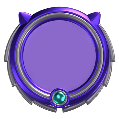 3D Fantasy Frame Purple With A Simple Shape  3D Graphic
