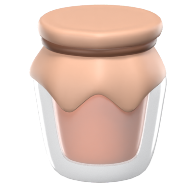 3D Honey Jar With Cover Icon 3D Graphic
