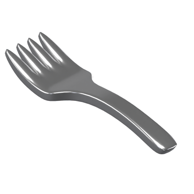 3D Fork Icon Model 3D Graphic