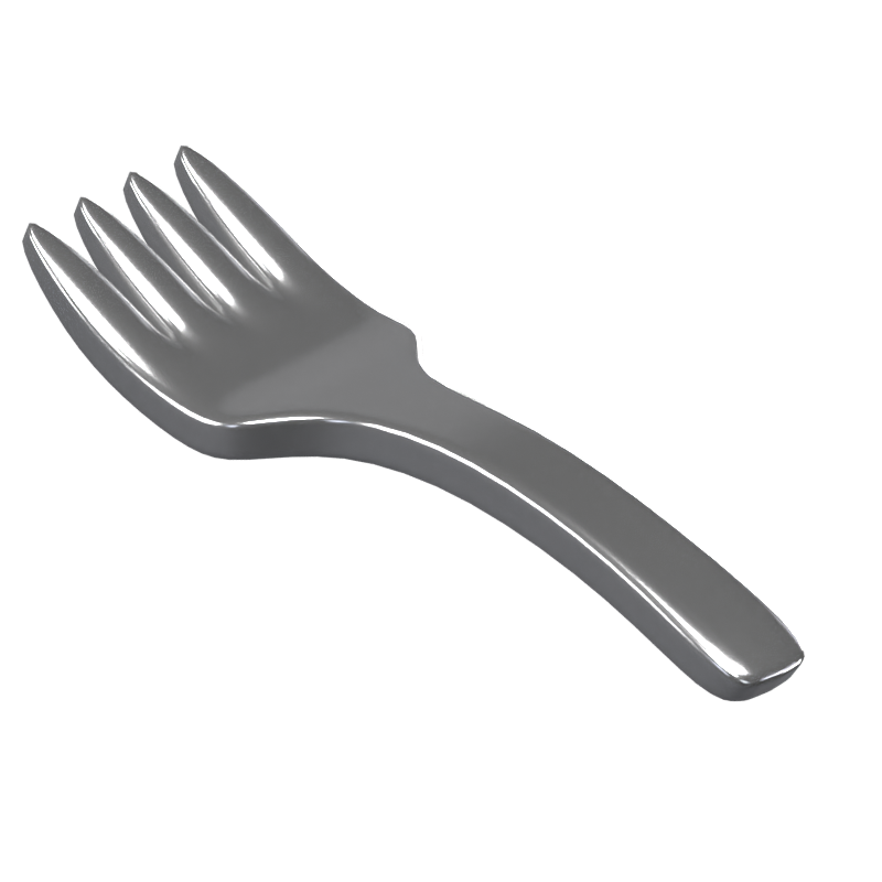 3D Fork Icon Model