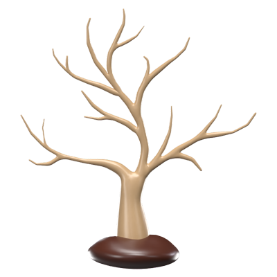 3D Dry Tree Icon Model 3D Graphic