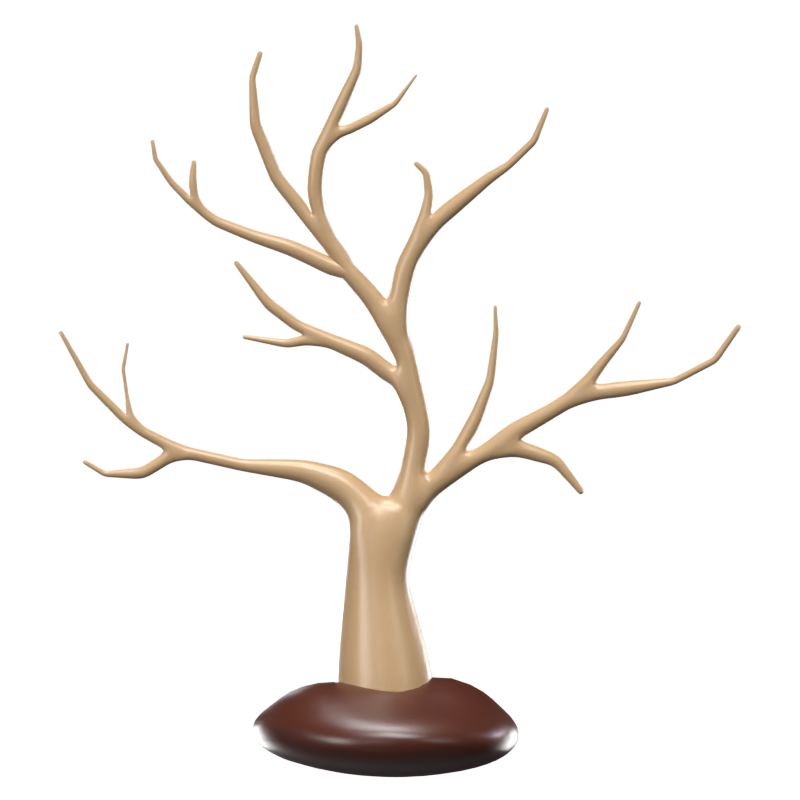 3D Trockener Baum Icon Modell