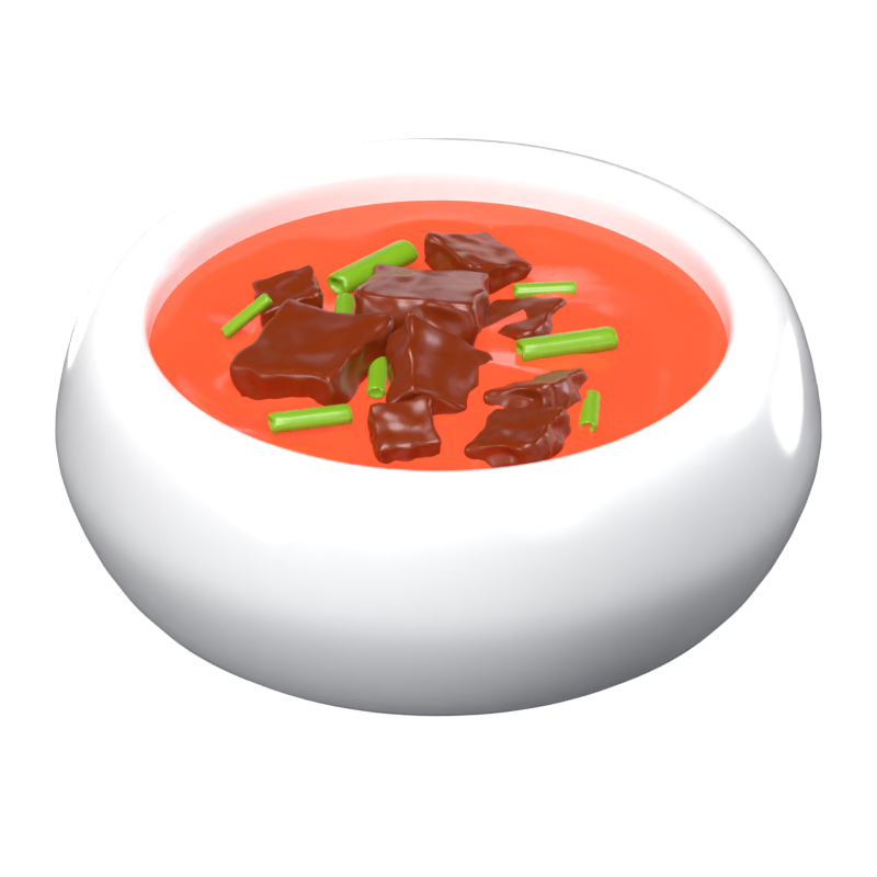 3D Borscht Food Icon