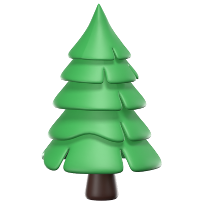 3D Conifer Tree Icon 3D Graphic