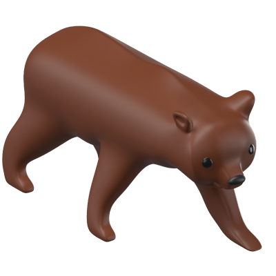 3D Bear Animal Icon Model 3D Graphic