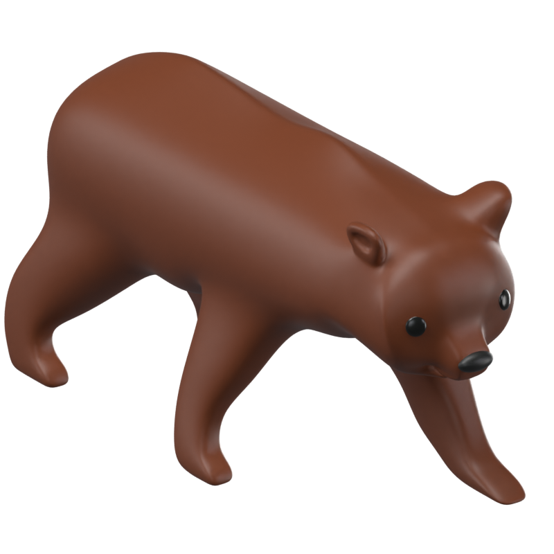 Modelo 3D de icono de animal oso